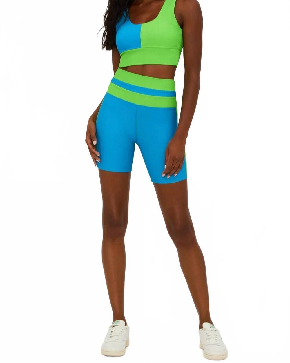 NEW BEACH RIOT samantha active short in palm green